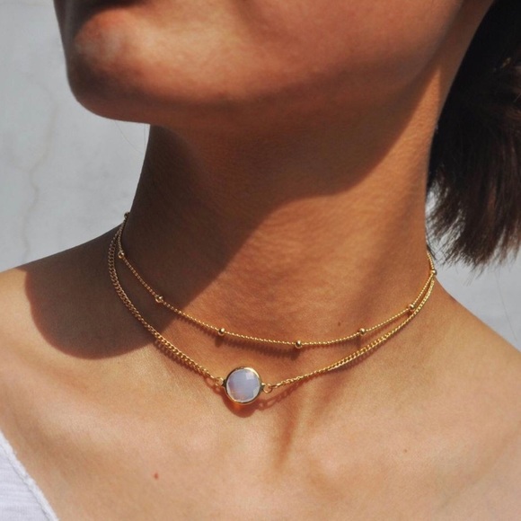Jewelry - ✨ONLY 1 LEFT✨ Gold Double Strand Crystal Chokers!!